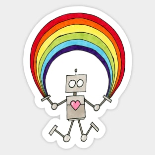 Pride Bot - Only Front Print Sticker